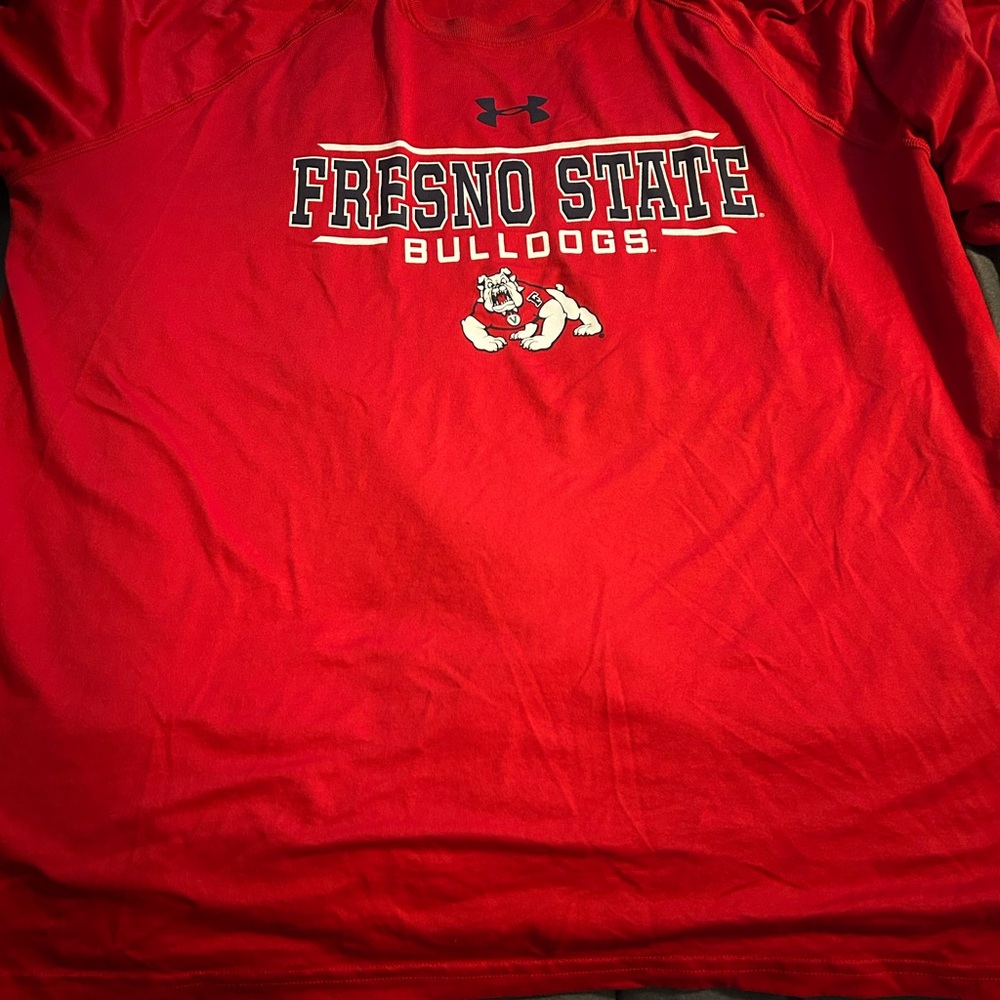 Under Armour Red Fresno State Bulldogs Tee